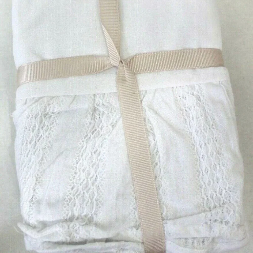 Vintage Chic Lino Weave One Euro Sham - White